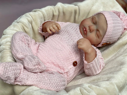 48cm Loulou Twins Reborn Baby Dolls Painted Hair Bebe Doll Set