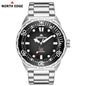 NORTH EDGE TRITON 2025 Solar Dive Watch Men 300M Waterproof Stainless Steel