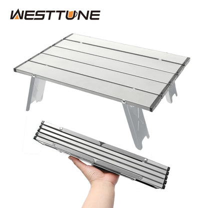 Mini Camping Table Ultralight Portable Aluminum Folding Outdoor Picnic BBQ