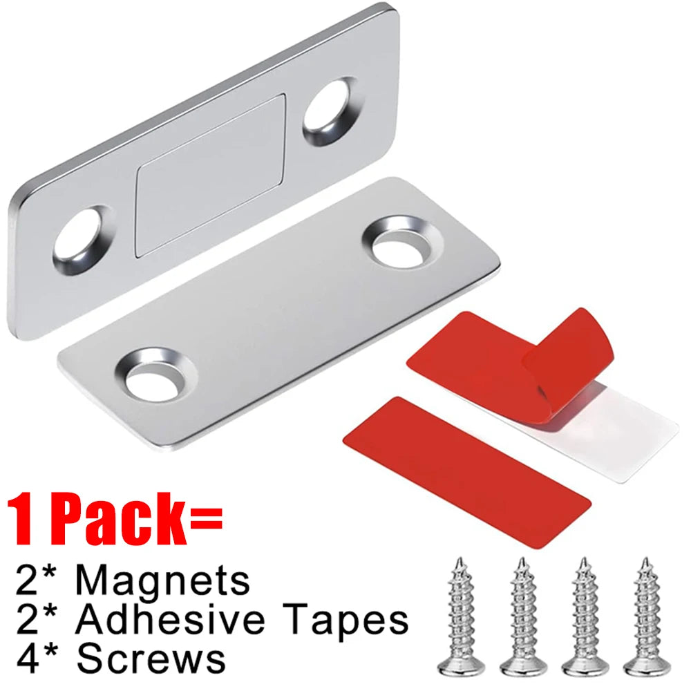 Ultra Thin Magnetic Cabinet Catch Strong Door Drawer Stopper Invisible Adhesive