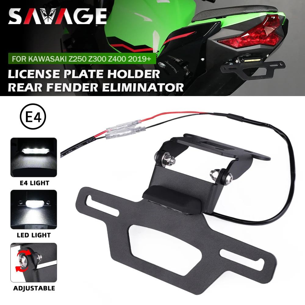 For Kawasaki Ninja 250 400 Z250 Z300 Z400 Tail Tidy License Plate Holder Bracket