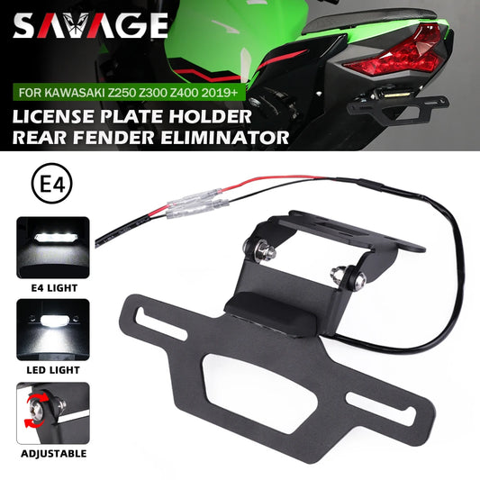 For Kawasaki Ninja 250 400 Z250 Z300 Z400 Tail Tidy License Plate Holder Bracket