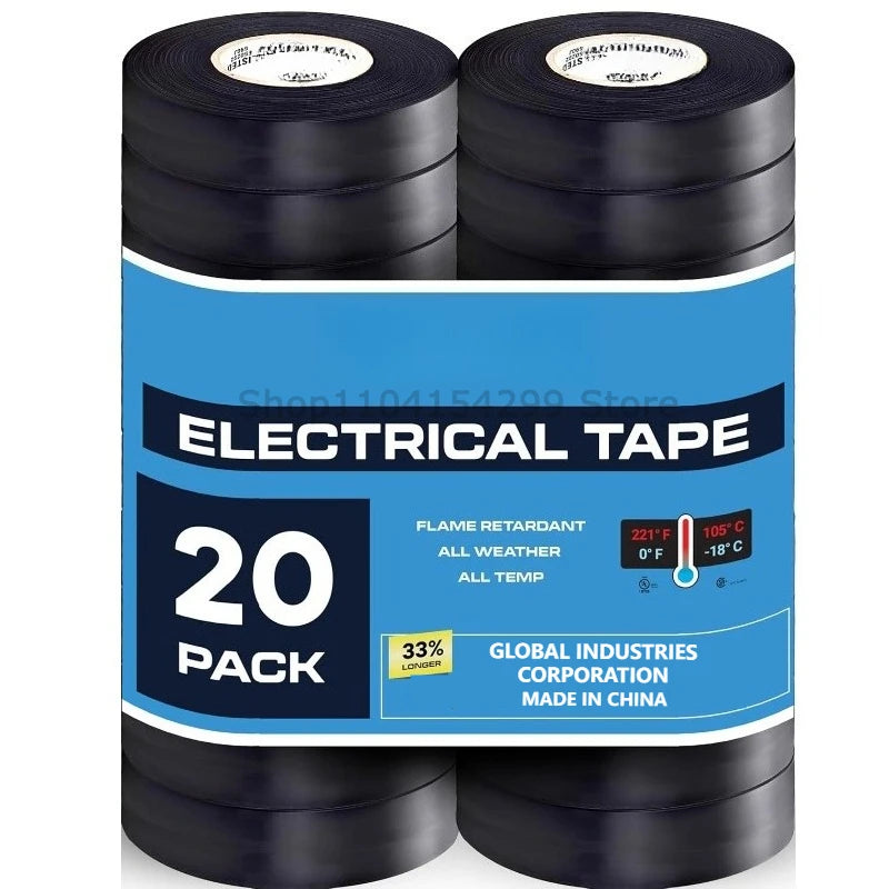 Retardant Electrical Tape Black Insulation PVC for Industrial Household Use