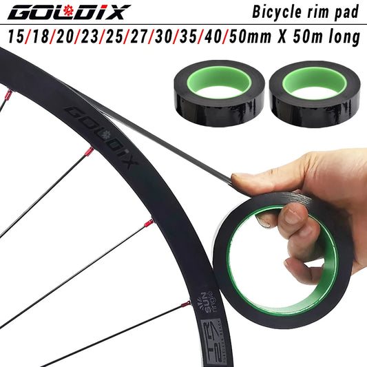 GOLDIX 50m Tubeless Rim Tape for MTB Road Bike, Vacuum Tire Mat Carbon Wheelset