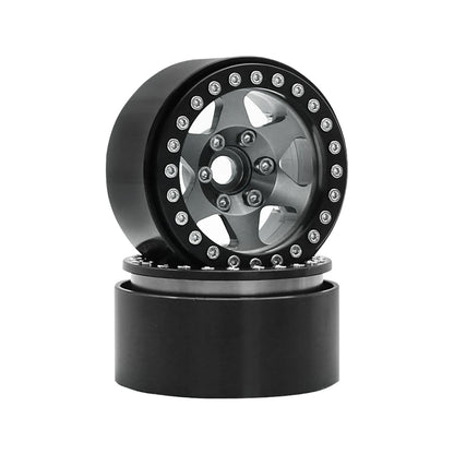 1.9" Metal 6-Spoke Beadlock Wheel Rim for 1/10 RC Crawler TRX4 SCX10 Capra D90 - EXPROTAS