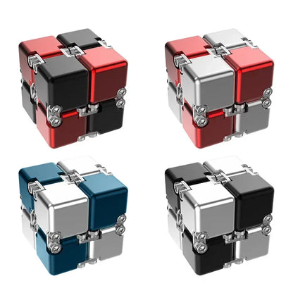 Metal Infinity Magic Cube Fidget Toy Decompression Puzzle for Adults Kids