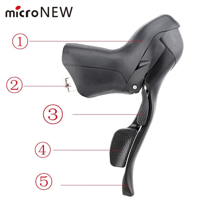 MicroNEW Road Bike Shifter Brake Lever 2x7–10 3x7–10 Speed Shimano - EXPROTAS