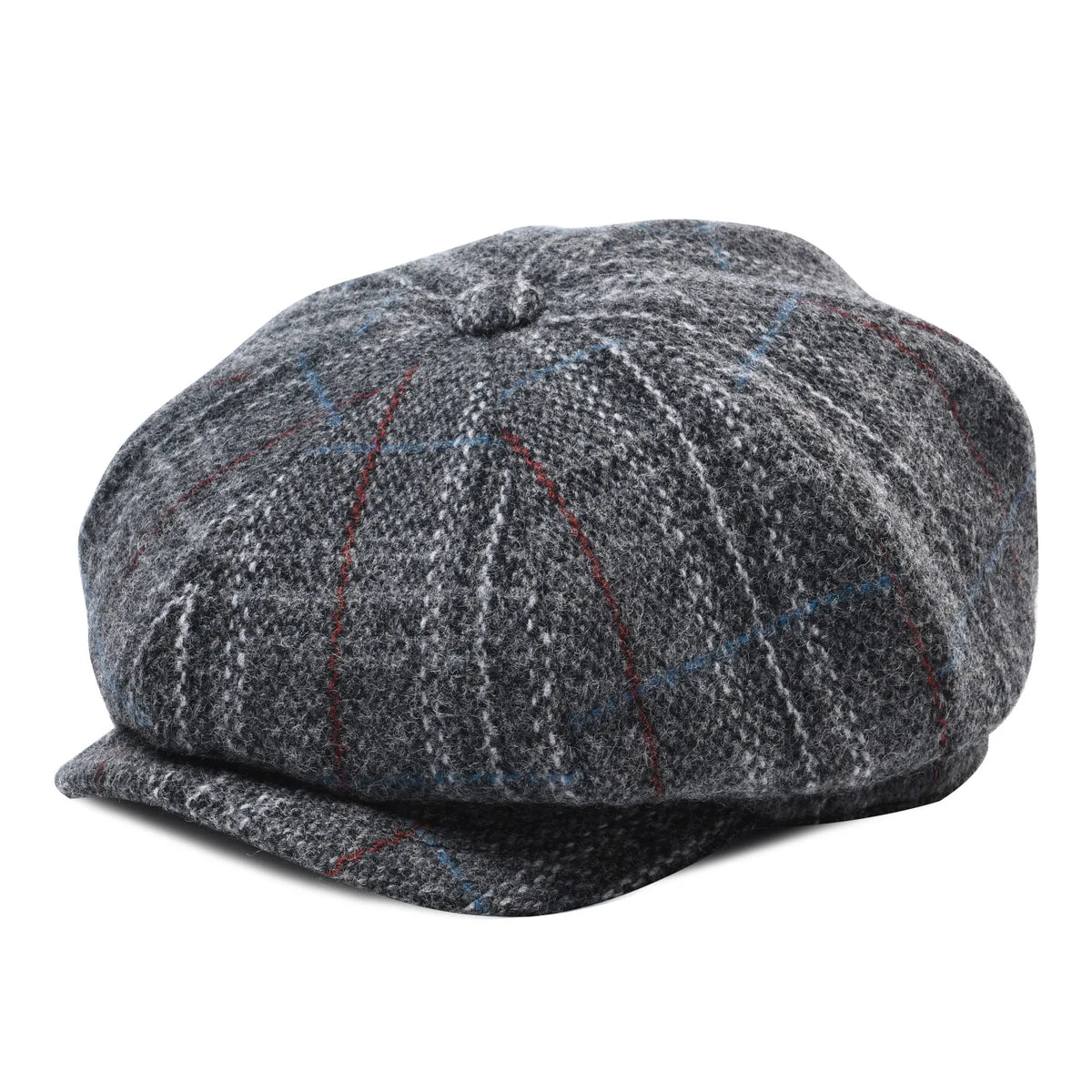 Wool Tweed Newsboy Cap Herringbone Vintage Men Gatsby Flat Hat