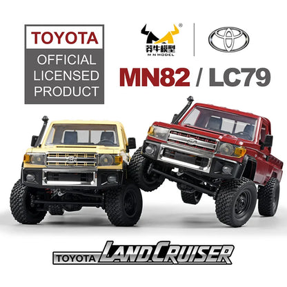 ZWN MN82 1:12 Retro Rc Car With LED Lights Full-scale Simulation LC79 Professional 4WD Remote Control Pickup RC Truck Model Toys-EXPROTAS