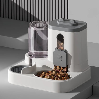 Automatic Cat Bowl Feeder Water Dispenser for Small Medium Large Pets