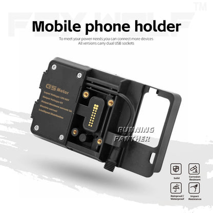 For BMW R1200GS LC&Adventure Navigation Bracket R1250GS S1000XR R1200RS Motorcycle USB Charger Mobile Phone Holder Stand Bracket-EXPROTAS