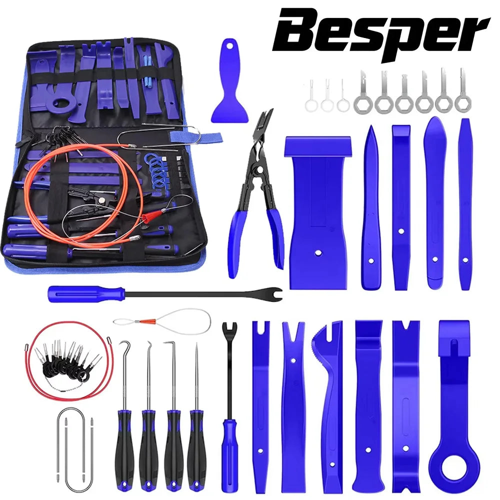 43Pcs Interior Door Clip Removal Pry Tool Set for Car Trim Panel Dash