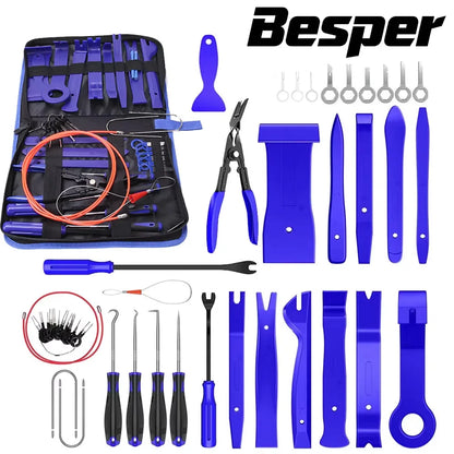 43Pcs Interior Door Clip Removal Pry Tool Set for Car Trim Panel Dash