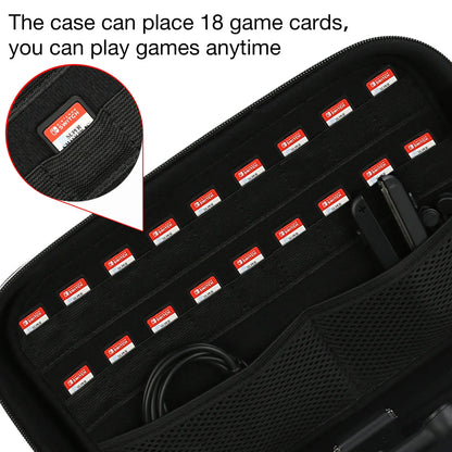 Carrying Storage Case Compatible with Nintendo Switch/Switch OLED Model, Switch Case with Protective Travel Carrying Bag-EXPROTAS