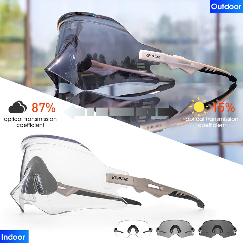 2025 Kapvoe Sport Sunglasses, UV400 Road & MTB Cycling Glasses for Men & Women