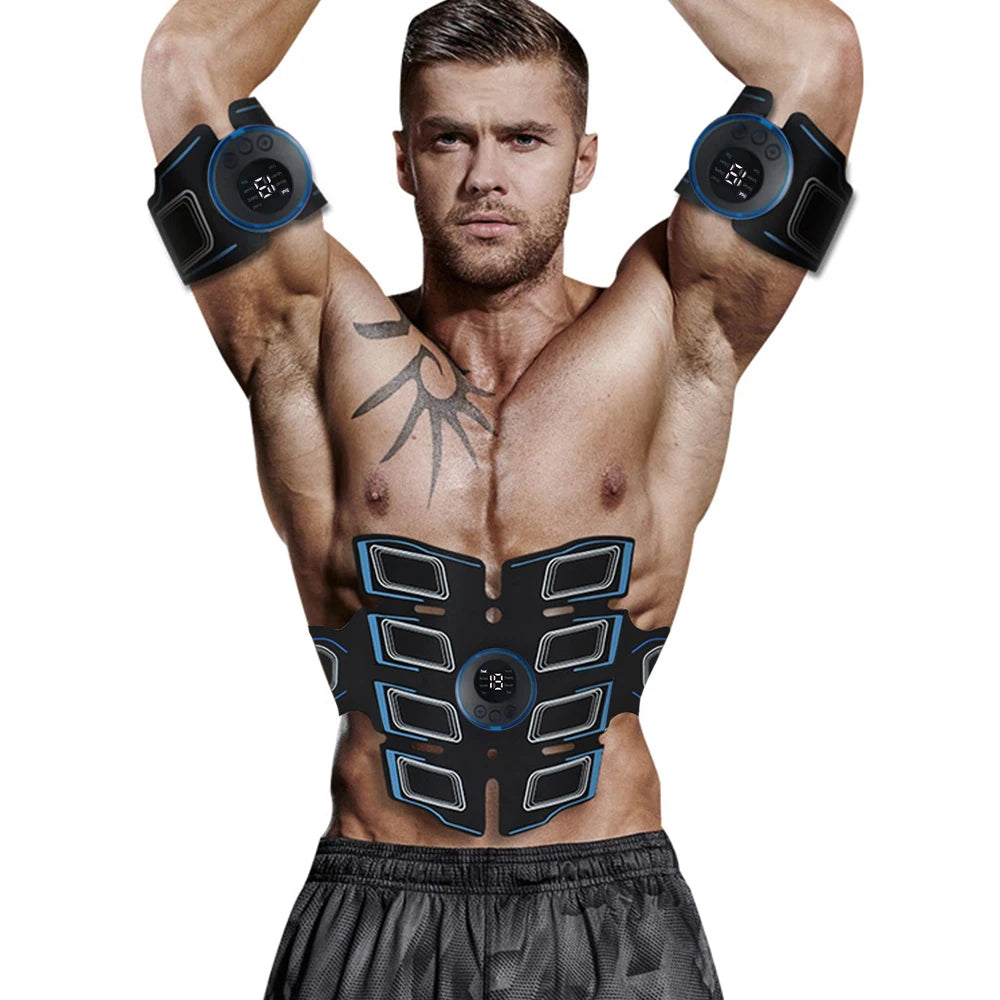 Rechargeable EMS Muscle Trainer Belt Abdominal Fitness Stimulator Exercise
