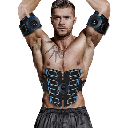 Rechargeable EMS Muscle Trainer Belt Abdominal Fitness Stimulator Exercise