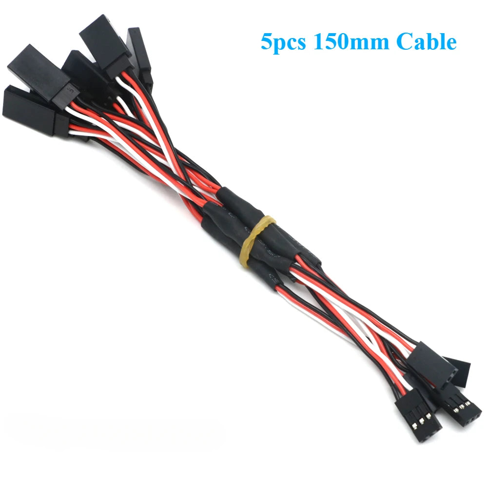 5PCS RC Servo Extension Lead Cable 500mm Futaba JR Male Female Wire