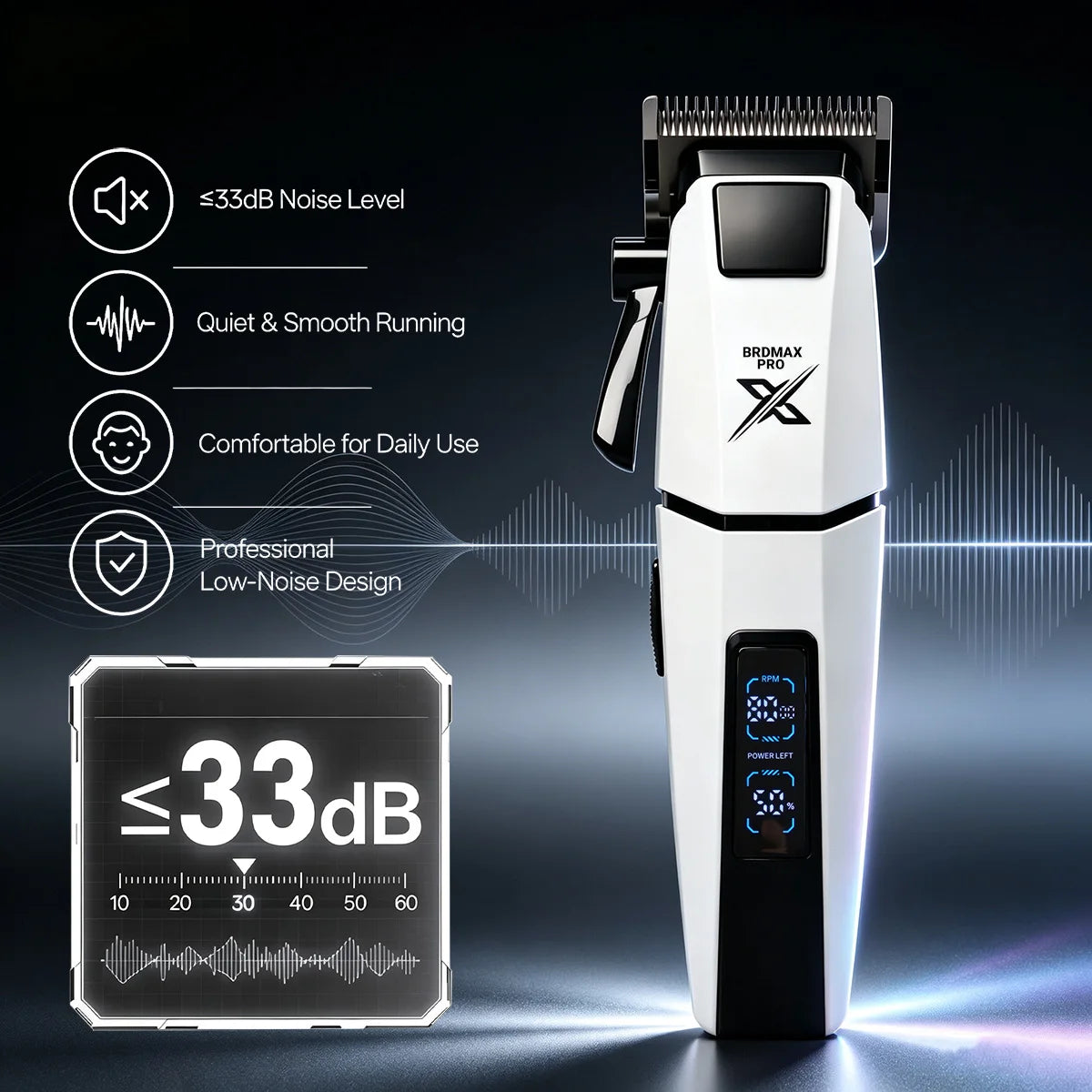 Hair Clipper Electric Trimmer for Men Barber Cutting Machine Cordless