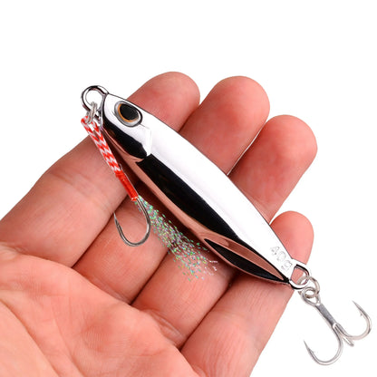 12Pcs Fishing Lure Metal Jigs Spoon Bait 40g 30g 20g 15g Mackerel Bass