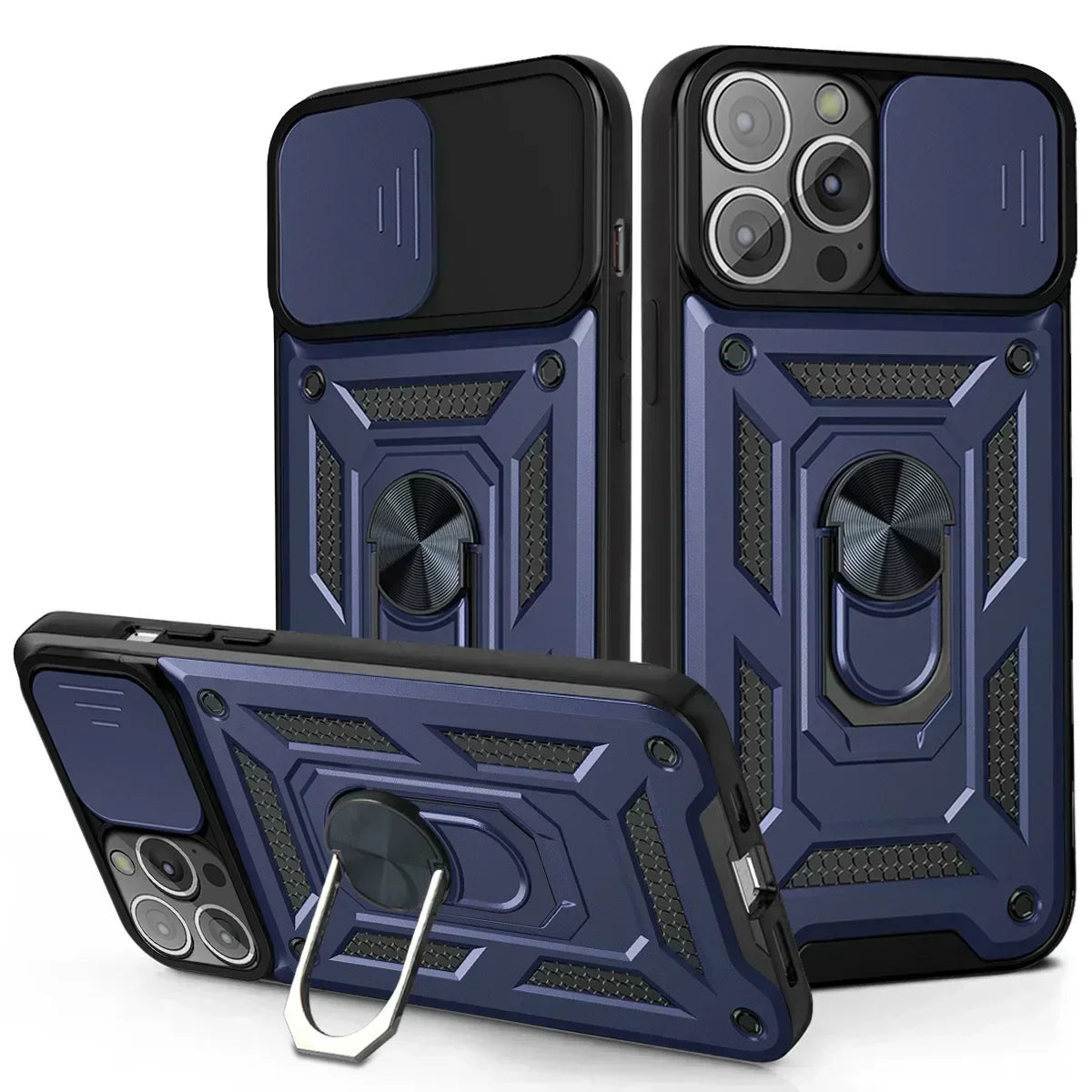 Shockproof Armour Case for iPhone 7-16 Pro Max Plus Mini SE Camera Cover
