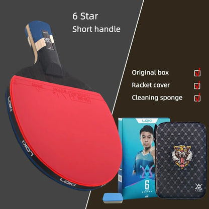 Loki E-Series Table Tennis Racket Professional Carbon Blade Ping Pong Racket Paddle High Elastic Rubber-EXPROTAS