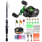 1.8-2.4m Telescopic Rod Reel Set Sougayilang 7.2:1 Freshwater Fishing Kit