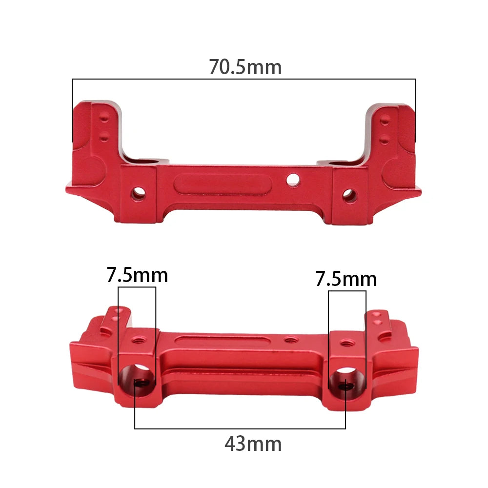 1/10 RC Crawler Metal Front & Rear Bumper Mount Set for Axial SCX10 II