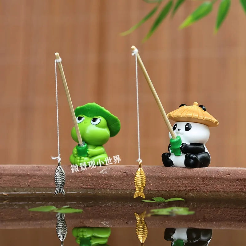 Decoration Mini Fishing Garden Ornament for Fish Tank Pond