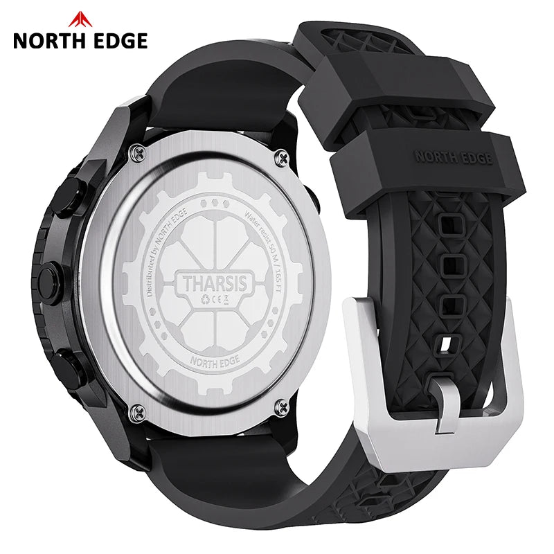 North Edge Digital Watch 50M Waterproof Altimeter Compass for Men