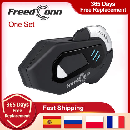 FreedConn Motorcycle Helmet Bluetooth Intercom Headset FM Waterproof Music Share