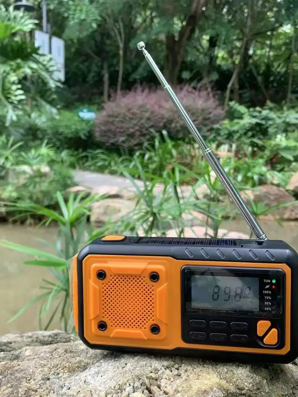 4000mAh Emergency Solar Power Bank Charger Hand Crank Radio LED Torch