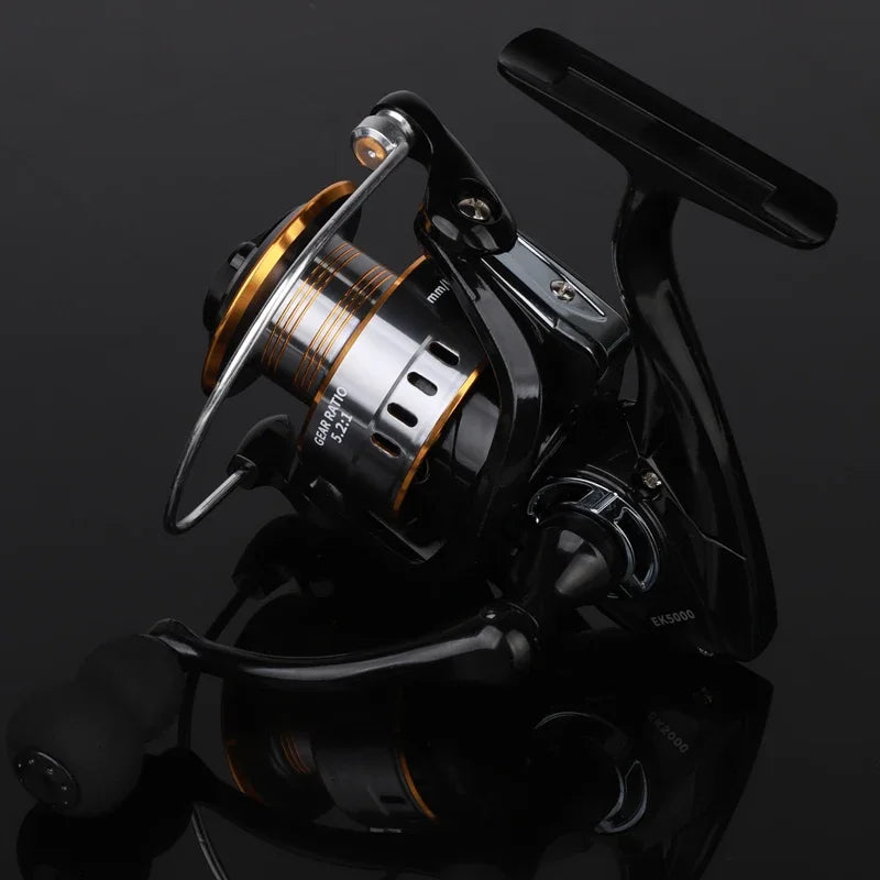 Spinning Fishing Reel 1000-7000 5.2:1 Gear Ratio 26LB Max Drag CNC Spool