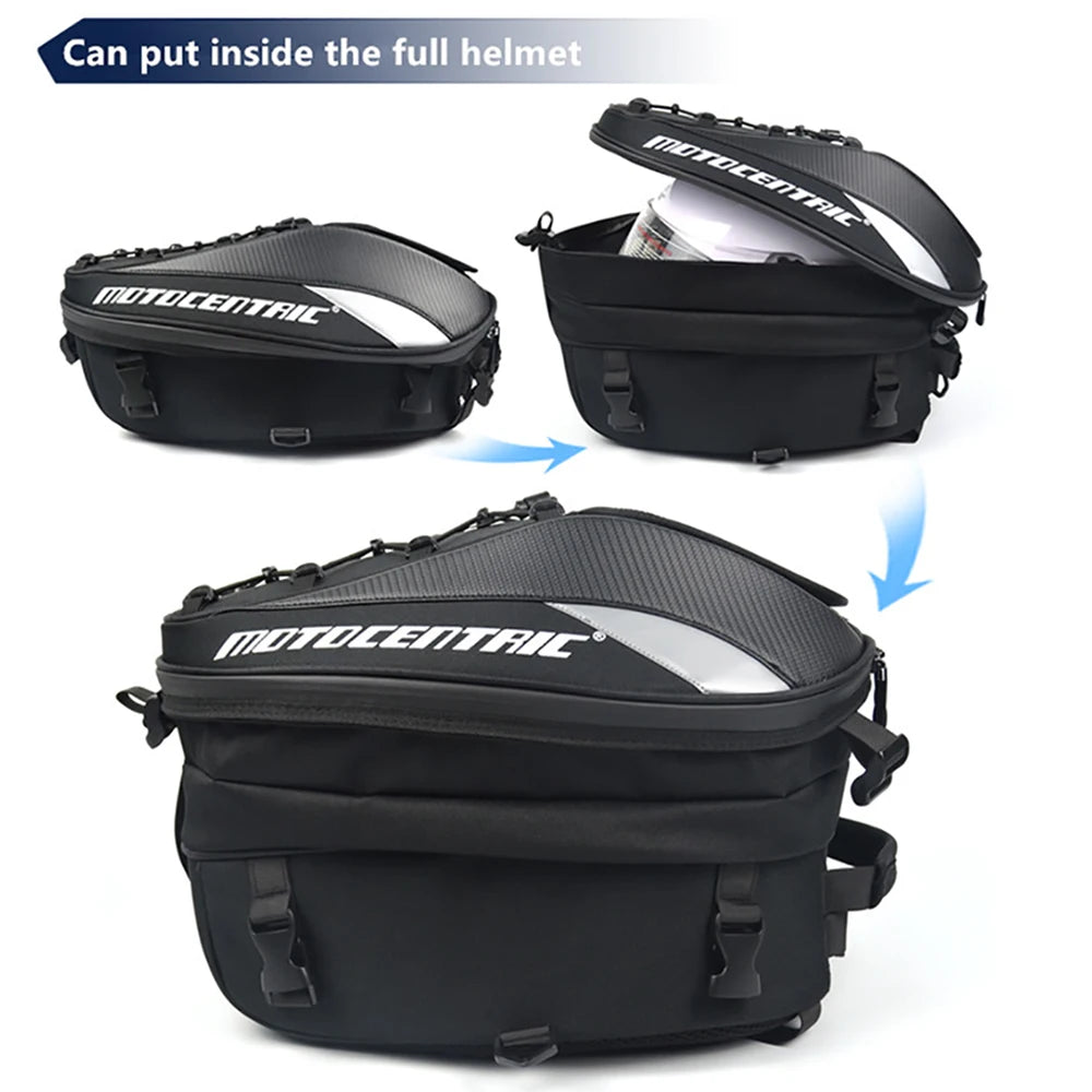 Back Seat Bags Waterproof Helmet Bag for Motorbike 43x29x20cm