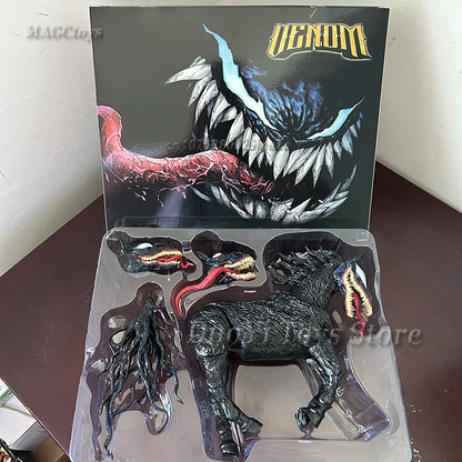 Venom The Last Dance: Venom Anime Action Figure Venom Horse Change Face Statue Model Toys Collectible Christmas Halloween Gifts-EXPROTAS