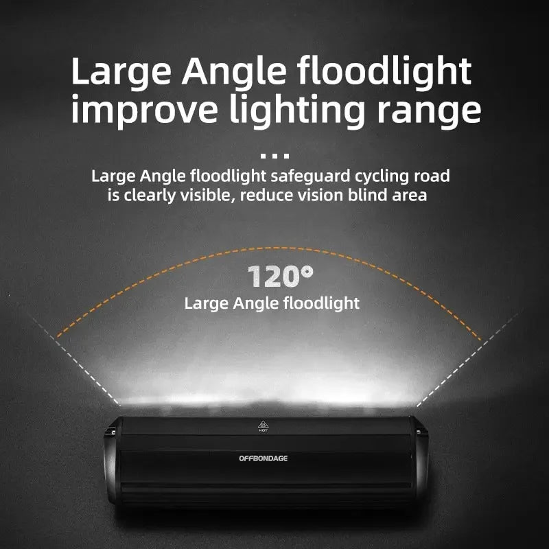 Offbondage Bicycle Light Front 900Lumen USB Rechargeable Waterproof Flashlight