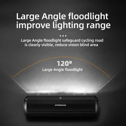 Offbondage Bicycle Light Front 900Lumen USB Rechargeable Waterproof Flashlight