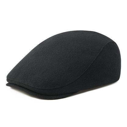 Men's Herringbone Newsboy Hat Wool Blend Flat Cap Gatsby Style