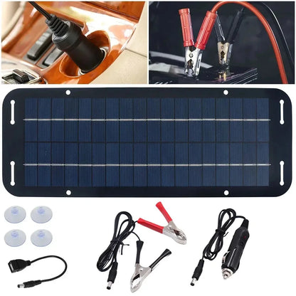 12V Solar Panel Trickle Battery Charger for Car Boat Van Portable