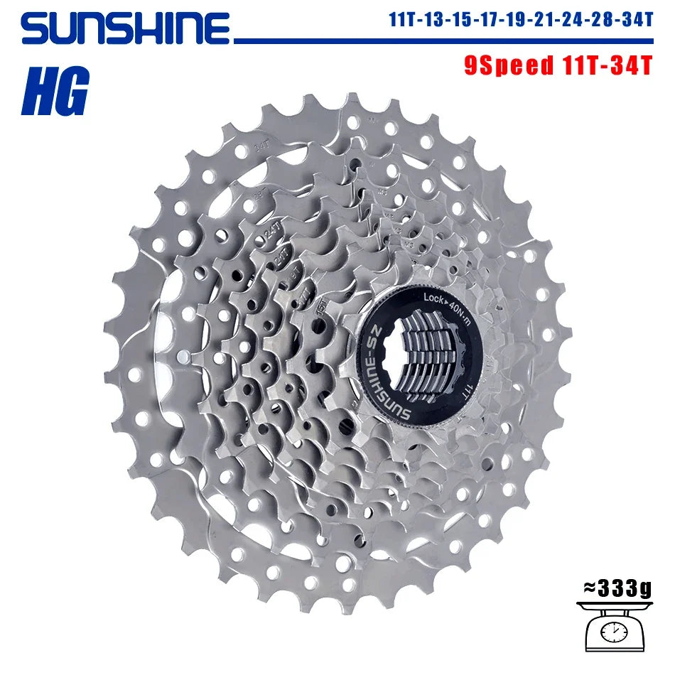SUNSHINE 8–12 Speed Road Cassette 11-23T to 11-36T Compatible Shimano HG - EXPROTAS