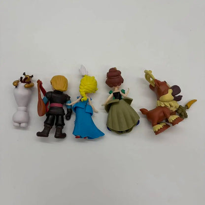 5pcs Frozen Figure Set Elsa Anna Olaf Sven Kristoff Cake Toppers