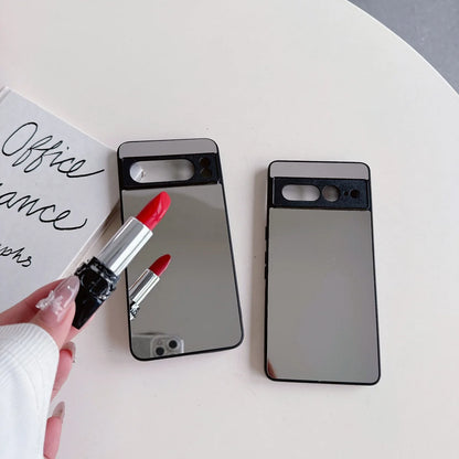 Mirror Shockproof Phone Case for Google Pixel 6-10 Pro XL A-Series Black Edge