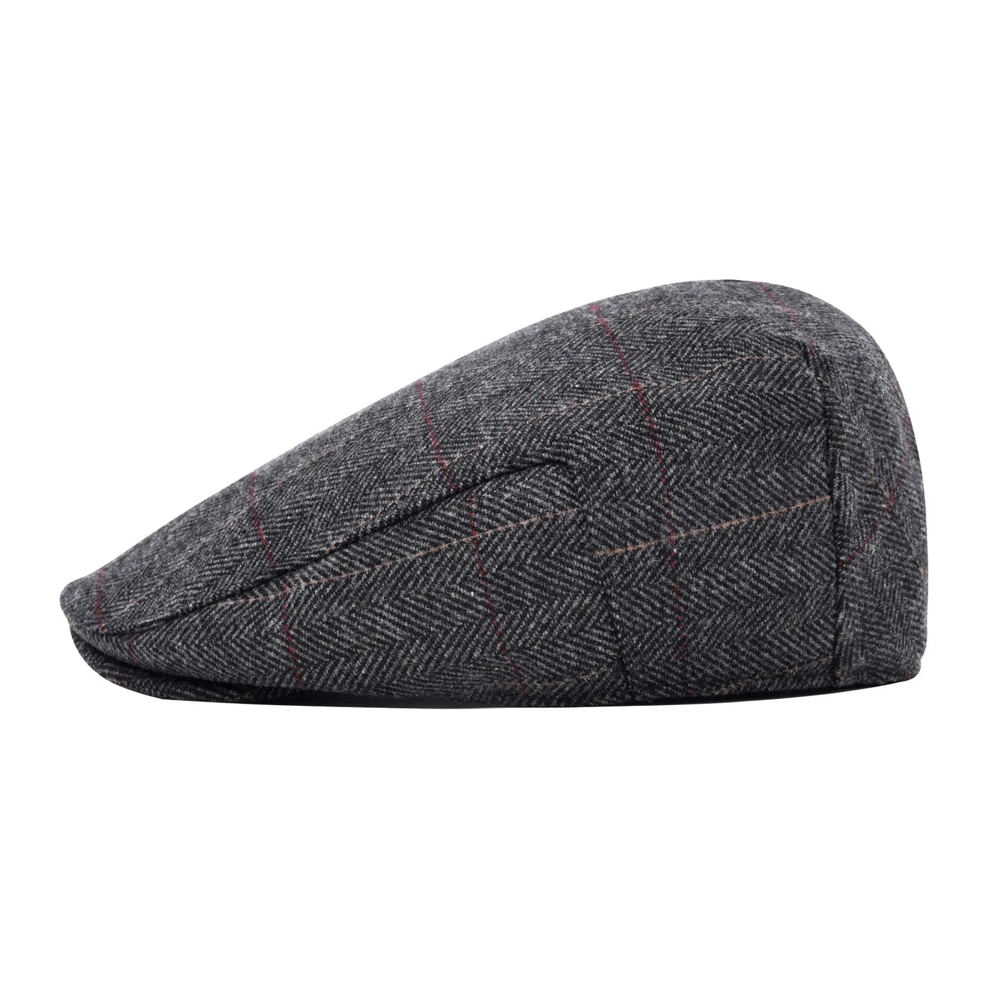 STARANCE Men's Herringbone Flat Ivy Newsboy Hat Wool Blend Gatsby Cabbie Cap