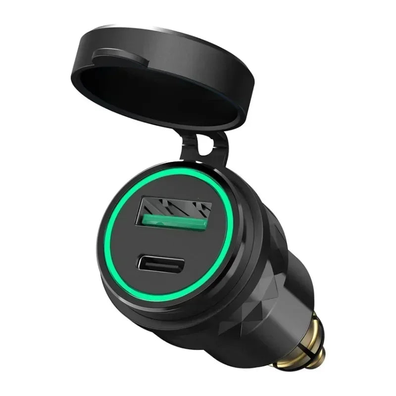 Motorcycle Waterproof Charger 30W USB Hella DIN Plug PD for BMW Ducati Triumph