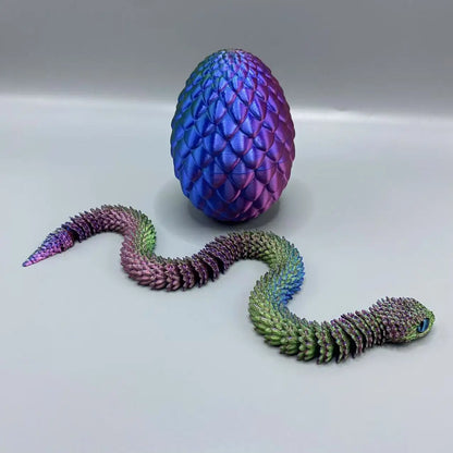 6pcs/set 3D Printed Snake Surprise Egg Decoration, Flexible Joints, The Best Gift for 3D Printing Enthusiasts