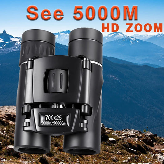 700x25 HD Zoom Binoculars BAK4 FMC Long Range Folding Hunting Camping Travel