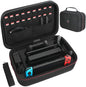Carrying Storage Case Compatible with Nintendo Switch/Switch OLED Model, Switch Case with Protective Travel Carrying Bag-EXPROTAS