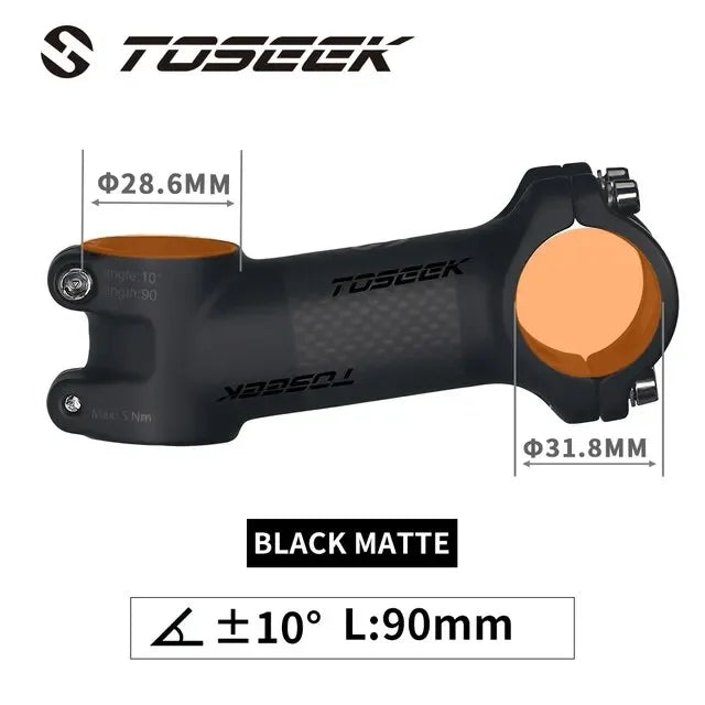 31.8mm MTB Handlebar Stem TOSEEK Carbon Aluminium Bike Stem 10-35 Degree