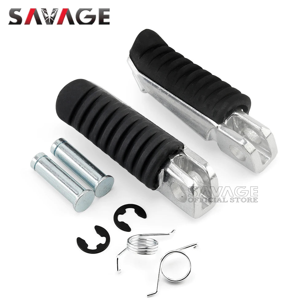 For KAWASAKI NINJA 250 400 650 1000 VERSYS Z1000SX Z750 ER6F ZX6R ZX12R Front Footrest Foot Pegs Motorcycle Rubber Pedal Pads-EXPROTAS