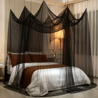 Large 4-Door Mosquito Net Breathable Polyester Mesh Outdoor Camping Insect Tent